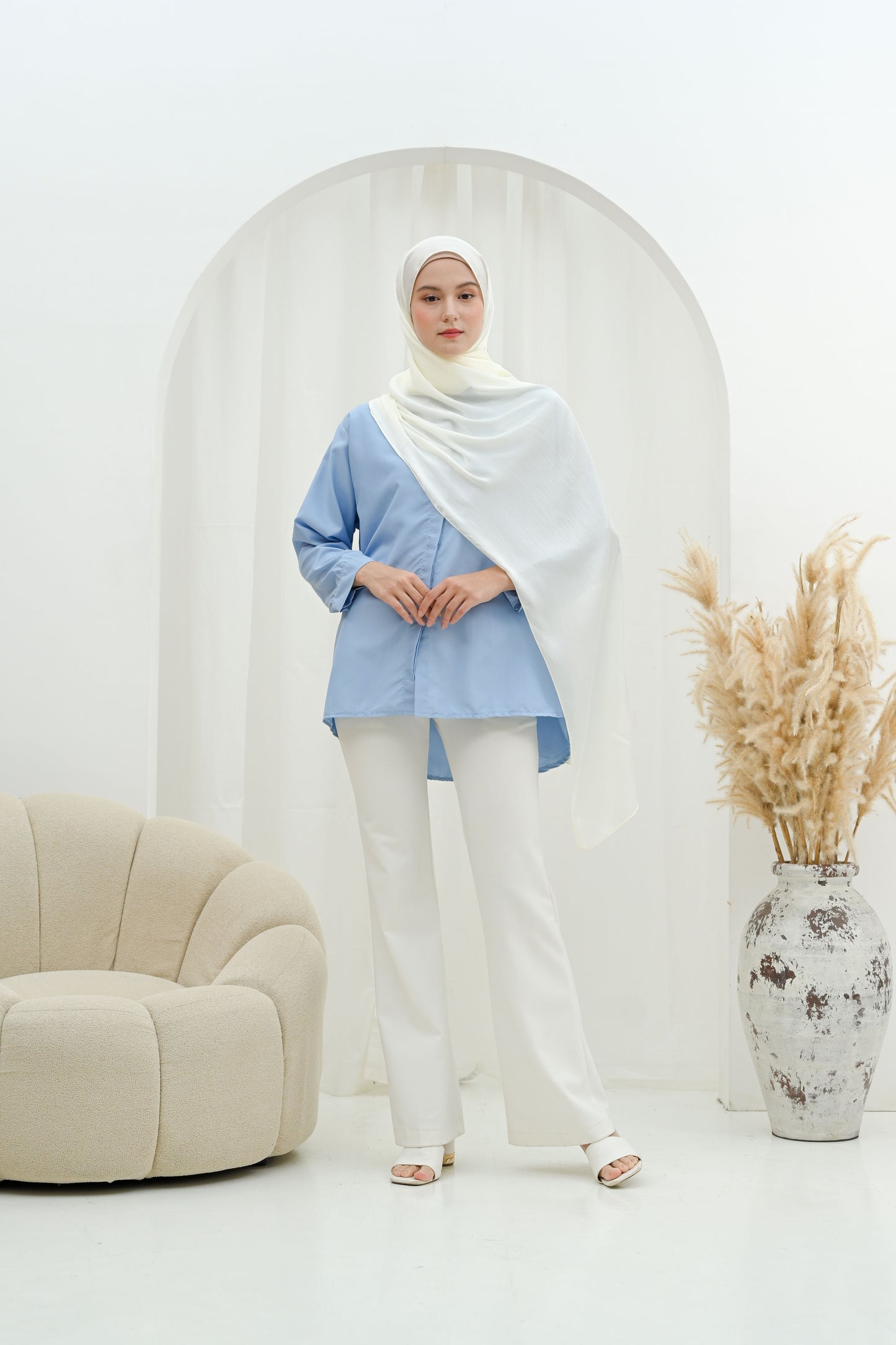 Hijab Cradenza - Couleur Blanc Cassé