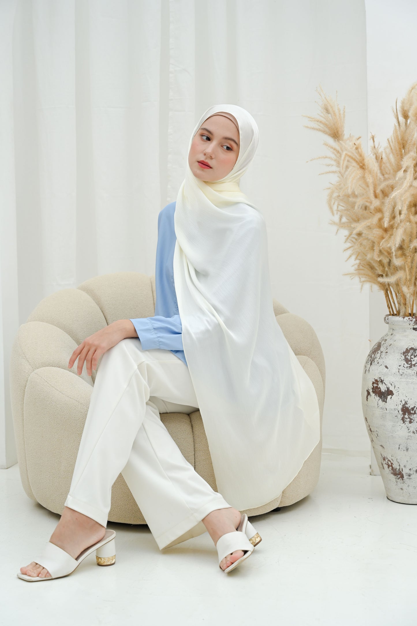 Hijab Cradenza - Couleur Blanc Cassé