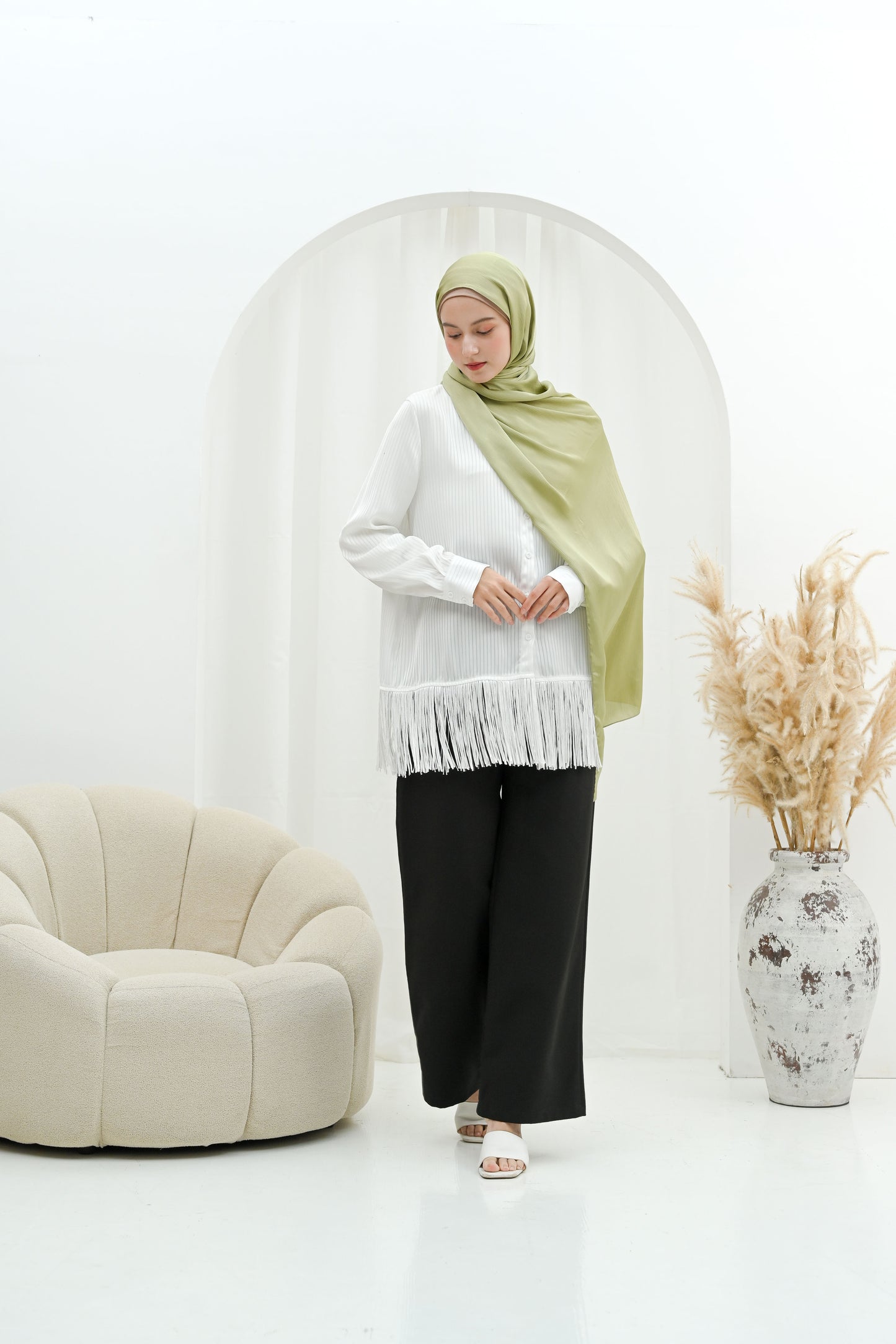 Hijab Cradenza - Couleur Sauge