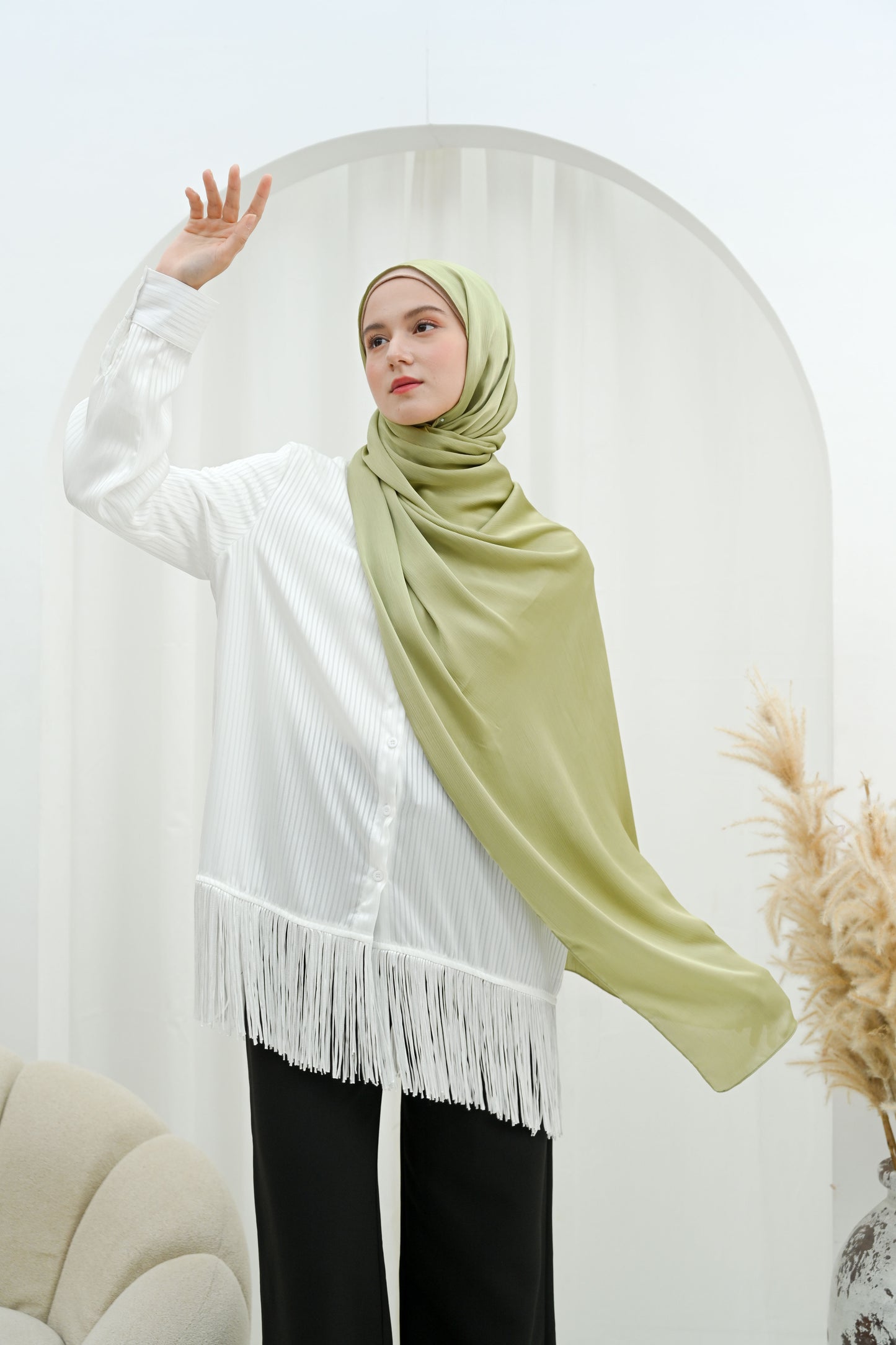 Hijab Cradenza - Couleur Sauge