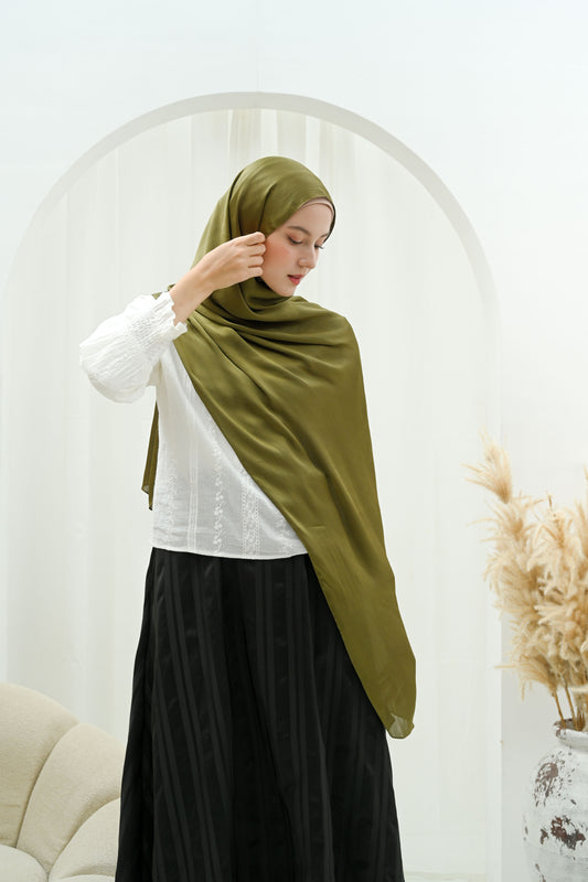 Hijab Cradenza - Couleur Olive Verte