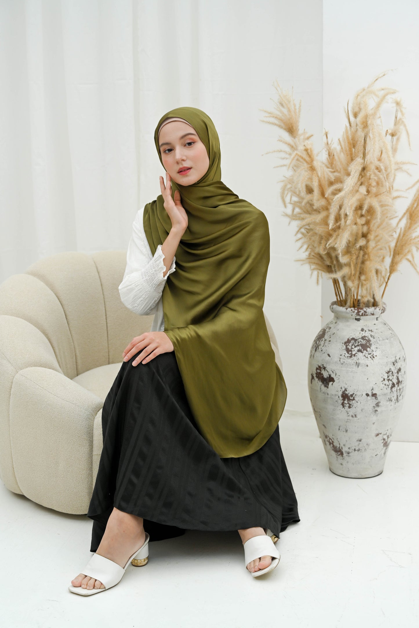 Hijab Cradenza - Couleur Olive Verte