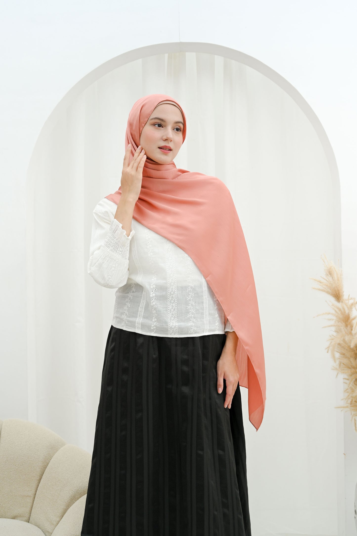 Hijab Cradenza - Couleur Pêche